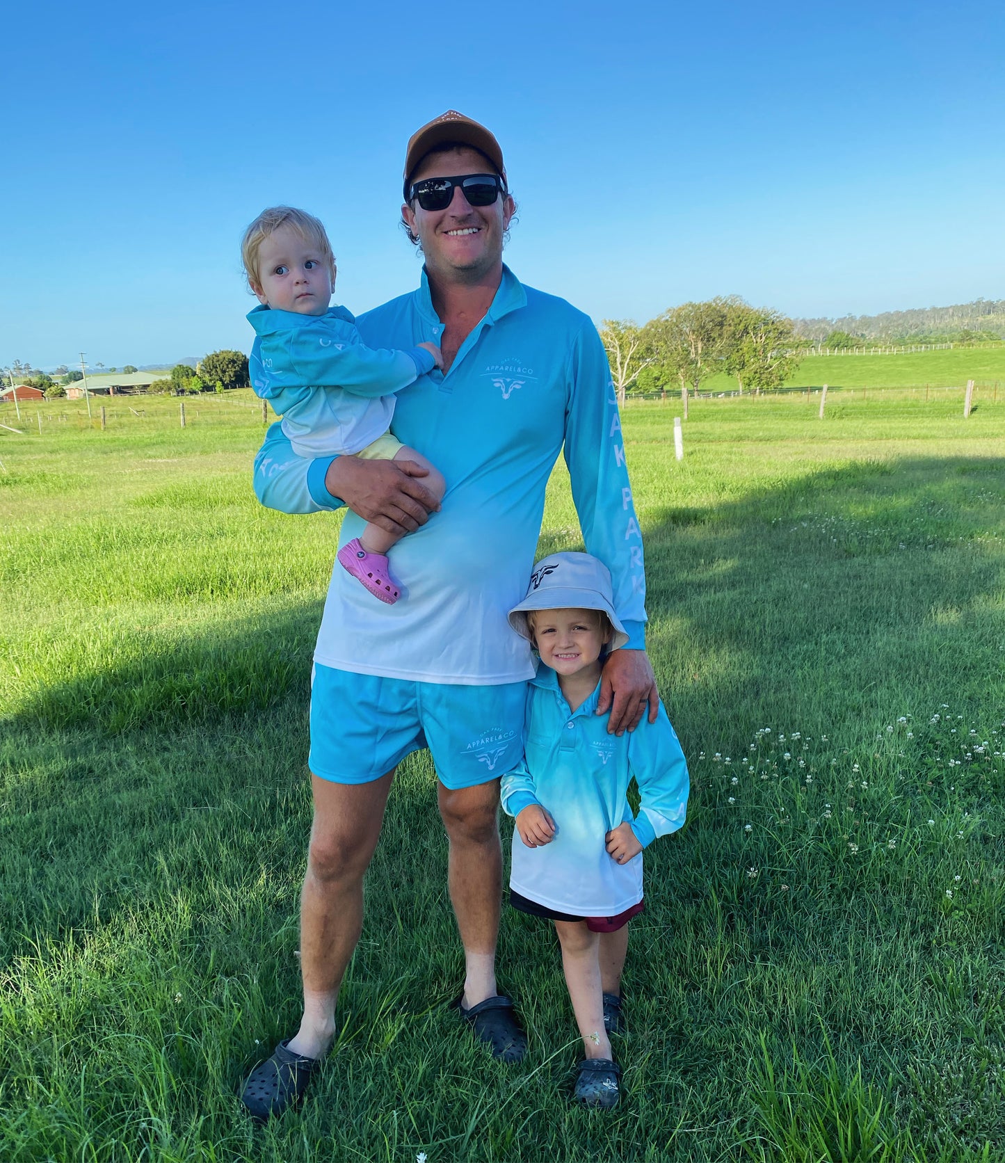 Turquoise & White Fishing Shirt