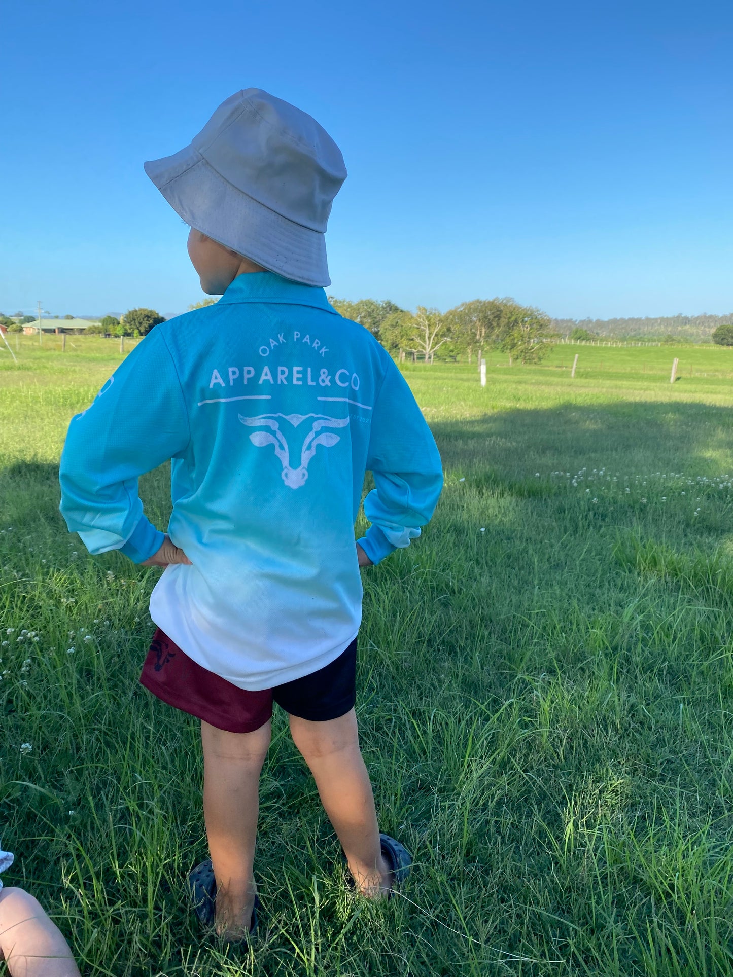 Turquoise & White Fishing Shirt