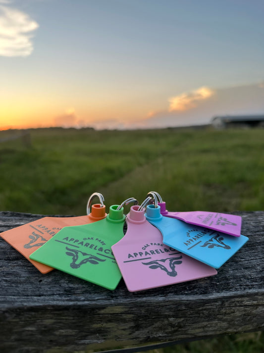 Cattle Tag Key Ring